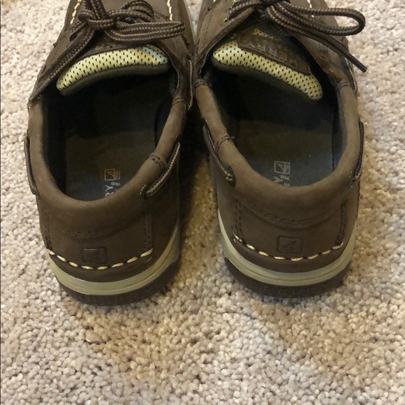 NWOT Kids Boys Sperry Billfish Chocolate Brown Tan - Picture 2 of 4
